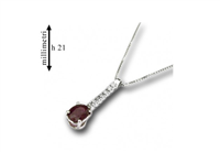 Halskette Gemoro Dame in Weißgold Rubino PC080BIA.RB